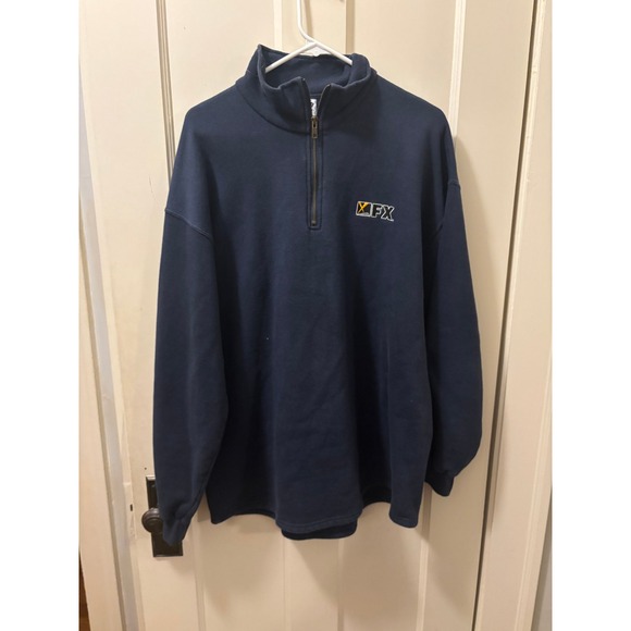 Lee Other - Lee Heavyweight XL Navy Blue Quarter Zip Sweatshirt Fleece XFX Logo Pullover